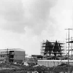 Construction of the Chapel Spire.