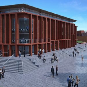 Photorealistic image of forthcoming STEM Building on Canterbury Campus.