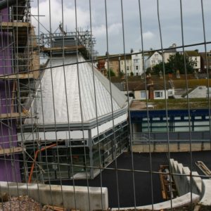 Construction work on the Folkestone Campus (open 2006 - 2012)