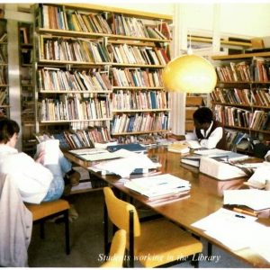 Students in the Library.
