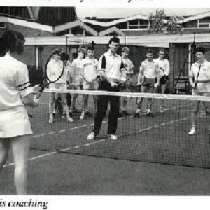 Tennis Coaching as showing in the 1989-90 Prospectus.
