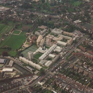 Aerial view of the Canterbury Campus.